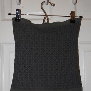 Free People Gray Textured Stretchy Tube Top